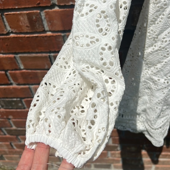 Ted Baker White Long Sleeve Lace Mini Dress - Picture 7 of 13